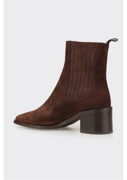 Kahve Deri Kadın Klasik Bot modelleri