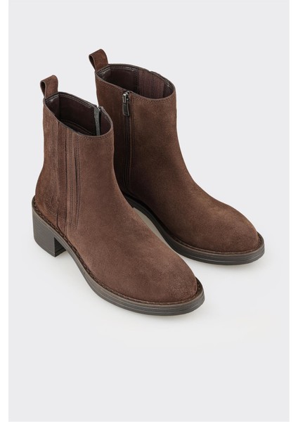 Kahve Deri Kadın Topuklu Bot fiyatları