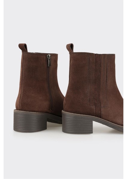 Kahve Deri Kadın Topuklu Bot fırsatları