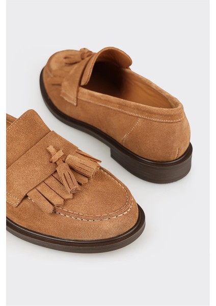 Taba Deri Kadın Günlük Loafer indirimleri