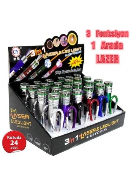 Lazer LED Anahtarlık Wison 24 Adet