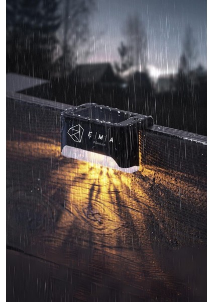 8 Adet Solar LED Güneş Enerjili Köşebent LED Merdiven Veranda Aydınlatma Bahçe Aydınlatma
