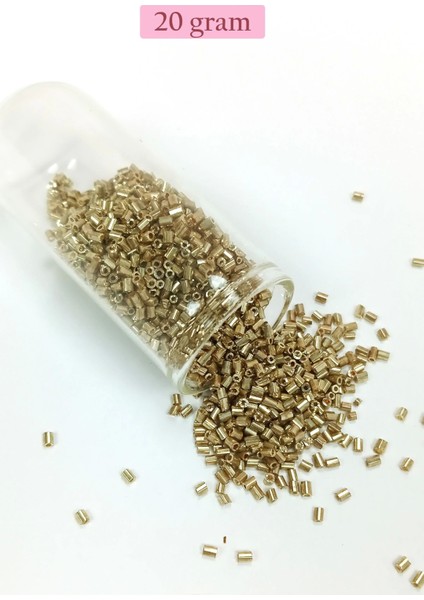 Kesme Cam Boncuk 2mm - 20 Gram - Gold -BNC308
