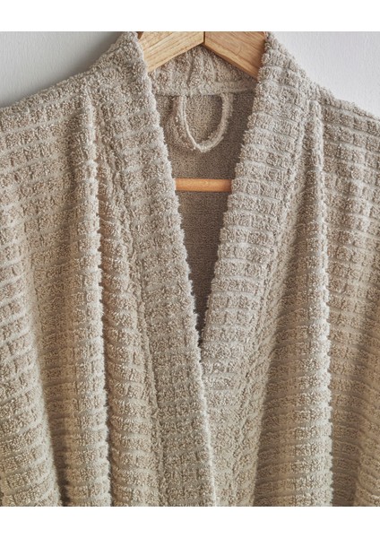 Chequer Pamuk Bornoz L-Xl Bej modelleri