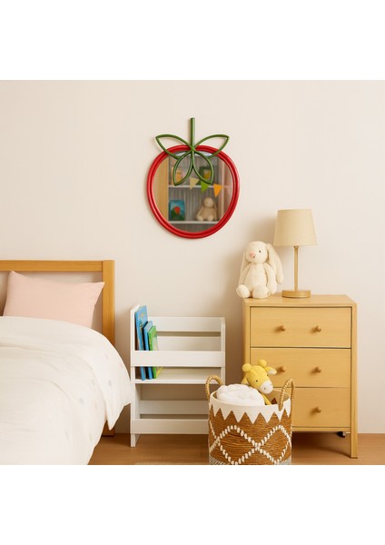 Mylamp Elma 38X34/44 Cm. Doğal Rattan Ayna