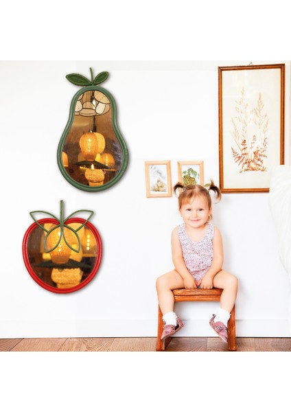 Mylamp Elma 38X34/44 Cm. Doğal Rattan Ayna fiyatları