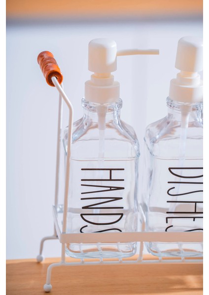 Louvre Metal Standlı Ikili Cam Sıvı Sabunluk 500 ml 7927 fiyatları