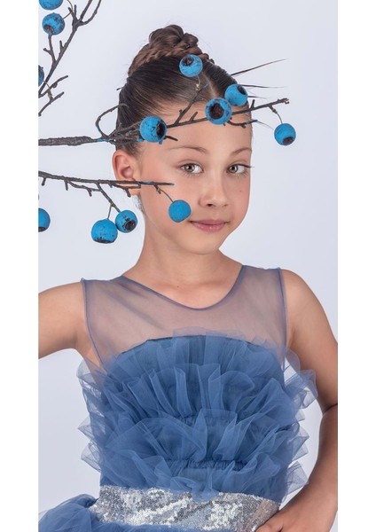 Sapes Model Sırt Gipeli Tüllü Kız Çocuk Askılı Saten Abiye MNK0618 modelleri