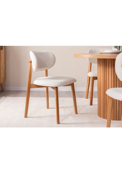 Boho Iskandinav Natural Ahşap Masa Sandalye Takımı 90X90 indirimleri