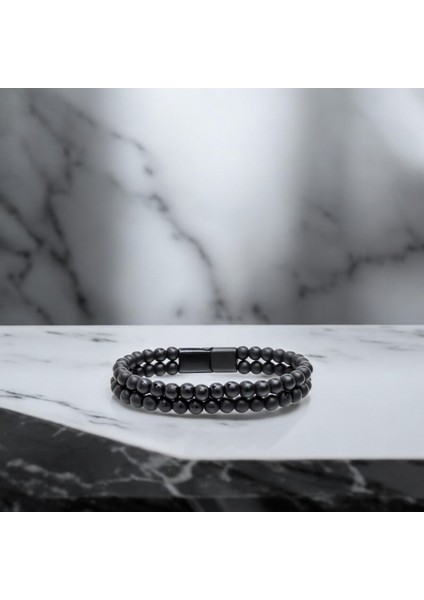 Çift Oniks Çelik Bileklik 31832B20D5 fırsatları