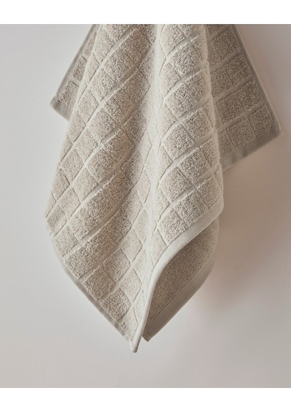 Chequer Pamuk Yüz Havlusu 50X80 cm Bej fiyatları