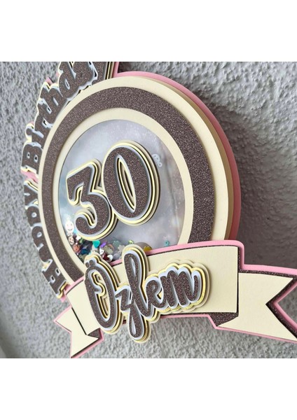 Yetişkin Doğum Günü Kişiye Özel 3D Pasta Süsü - Yetişkin Doğum Günü Isme Özel Pasta Süsü Cake Topper modelleri
