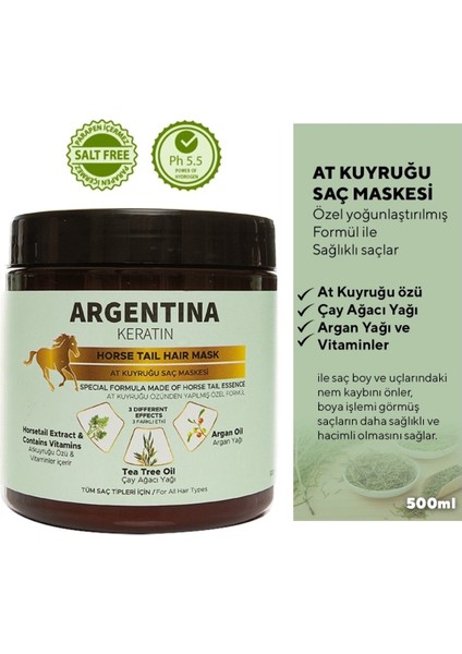 Keratin ve Argan Yağlı Saç Bakım Seti - Dökülmeyi Önleyici ve Saç Güçlendirici, 3'lü Set: Keratin, Argan Yağı ve At Kuyruğu Özleri fırsatları