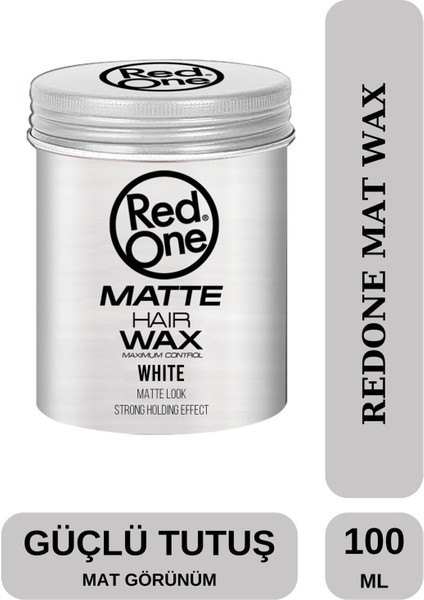 Mat Wax Saç Şekillendirici - Güçlü Tutma Özelliği, 100 ml, Beyaz modelleri