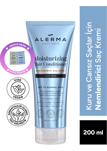 Sülfatsız Durulama Saç Kremi - Kuru Saçlar İçin Nemlendirici Vegan Formül, 200 ml, Doğal İçerik fiyatları