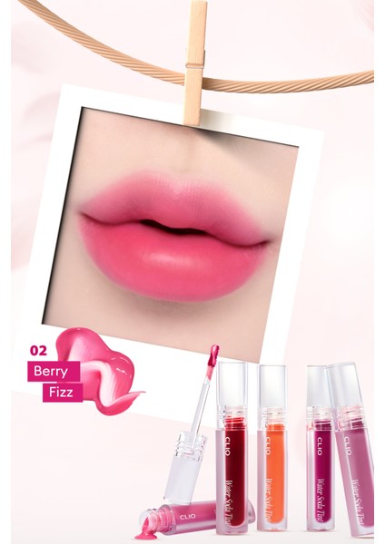 Ultra Kalıcı, Canlı Renk Sunan Hafif Yapılı Tint Clıo Water Soda Tint (02 Berry Fizz) fiyatları