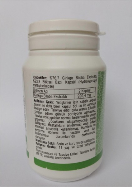 Ginkgo Biloba Gıda Takviyesi fiyatları