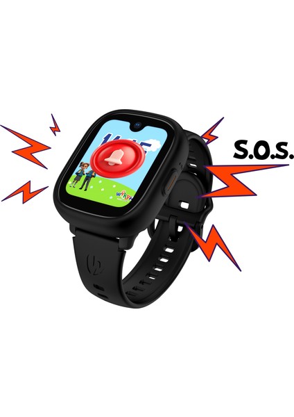 Watch 5 Plus Akıllı Çocuk Saati - Görüntülü Arama, Gps, Sos, Sağlık Takibi, Güvenli Alan Siyah modelleri