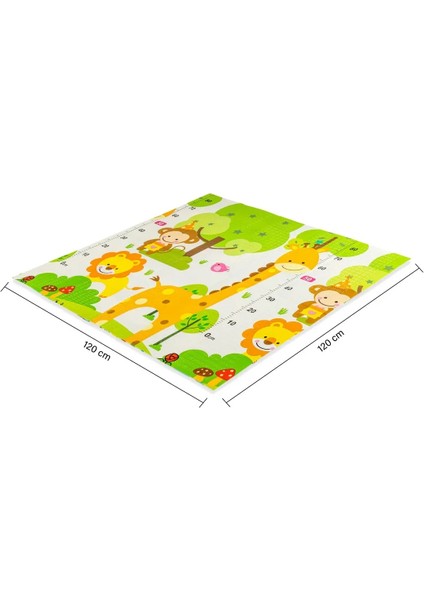 Cute My Friends Katlanabilir Çift Taraflı Oyun Halısı Matı Yeni Ölçü 120X120X1 cm (Taşıma Çantalı) modelleri
