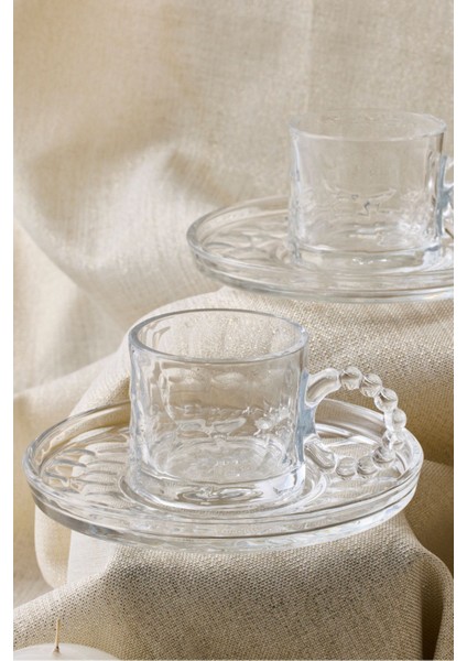 Ringo Stone Şeffaf 6'lı Boncuk Kulplu Kahve Fincanı fiyatları