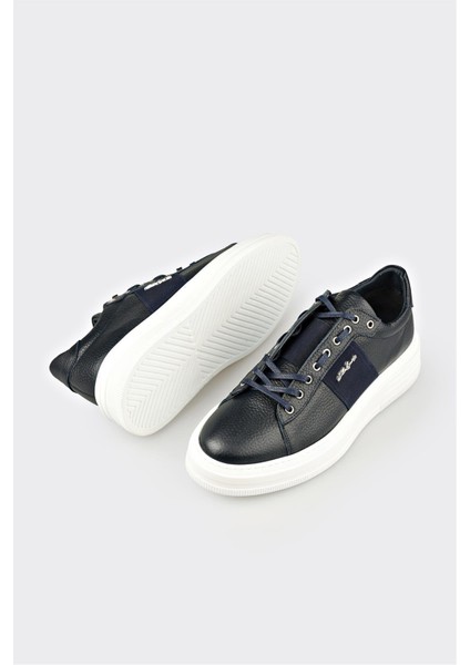 Lacivert Deri Erkek Spor Ayakkabı modelleri