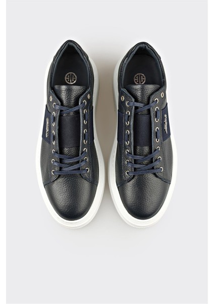 Lacivert Deri Erkek Spor Ayakkabı fırsatları