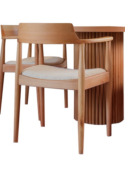 Sardes Iskandinav Natural Ahşap Masa Sandalye Takımı 90X90 fiyatları