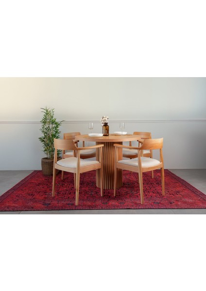 Sardes Iskandinav Natural Ahşap Masa Sandalye Takımı 90X90 indirimleri