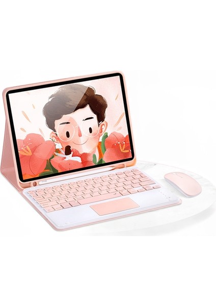 Qwert Kablosuz Klavye Için Ipad Pro 11 Klavye Şeker Renkli Deri Kapak Tablet Kılıf Için Touchpad ile | Klavyeler (Pembe) (Yurt Dışından) fırsatları