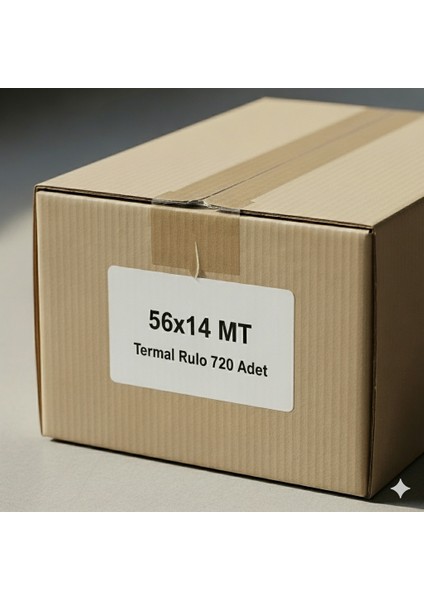 56X14 mt Termal Pos Rulosu (720 Adet) - (1 Koli) Yüksek Kaliteli Yazarkasa Rulosu