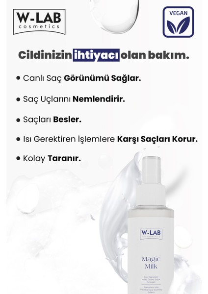Kozmetik Magic Milk Proteinli Saç Bakım Sütü - 200 ml, Tüm Saç Tipleri İçin Nemlendirici ve KeraTİN İçeren fırsatları