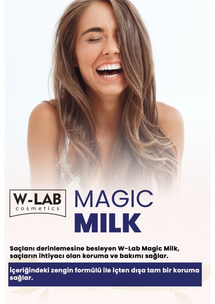 Kozmetik Magic Milk Proteinli Saç Bakım Sütü - 200 ml, Tüm Saç Tipleri İçin Nemlendirici ve KeraTİN İçeren indirimleri