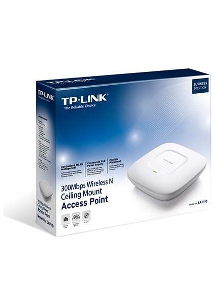 EAP110, 300Mbps Wireless N Tavan Montajlı Merkezi Wi-Fi yönetimli Access Point