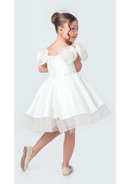 Fanari Krep Saten Gren Destekli Kız Abiye M00735 modelleri