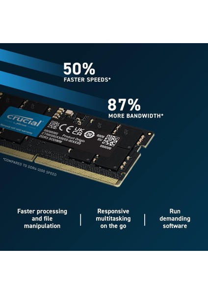 16GB DDR5 4800MHz CL40 CT16G48C40S5 Notebook Ram fiyatları