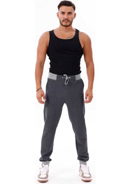 Erkek Antrasit Jogger Lastik Paça Eşofman Altı Zc 201