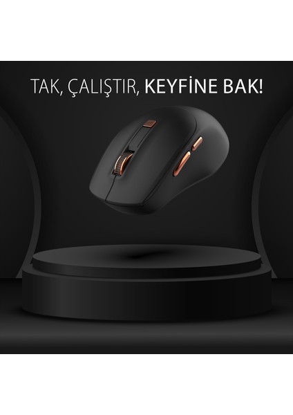 IWM-244R 2.4ghz Kablosuz Optik Mouse | Ergonomik Tasarım, Sessiz Tuşlar, 6d Fonksiyon | 800-1600 Dpı Ayarlanabilir Çözünürlük | Tak-Çalıştır Nano Alıcı | Windows & Mac Os Uyumlu