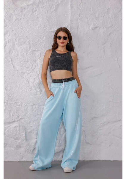 Kadın Turkuaz Oversize Eşofman Altı Msc 409ALT