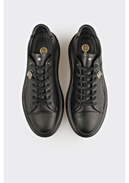 Siyah Deri Erkek Spor Ayakkabı fırsatları