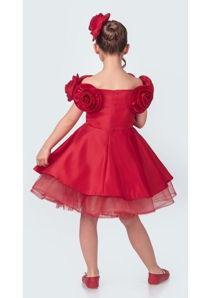 Fanari Krep Saten Gren Destekli Kız Abiye M00735 modelleri