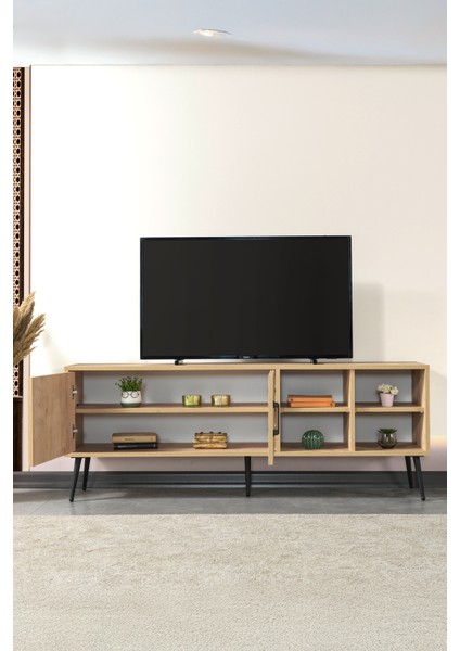 3608 Şile Metal Ayaklı Metal Kulplu 160 cm Tv Ünitesi Safir fırsatları