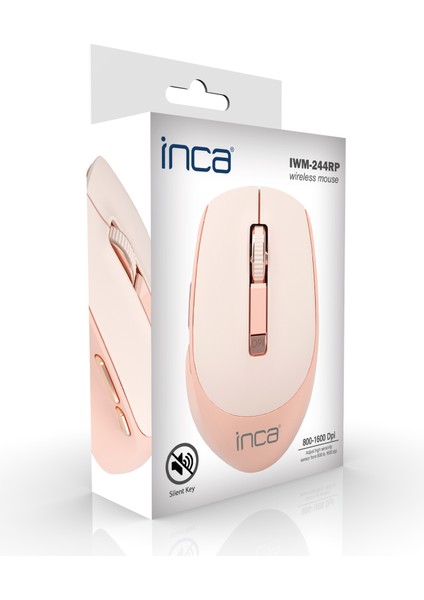 IWM-244R 2.4ghz Kablosuz Optik Mouse | Ergonomik Tasarım, Sessiz Tuşlar, 6d Fonksiyon | 800-1600 Dpı Ayarlanabilir Çözünürlük | Tak-Çalıştır Nano Alıcı | Windows & Mac Os Uyumlu