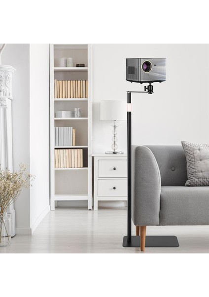 Ayarlanabilir Projektör Standı – 360° Döner Başlık, 90–126 cm Teleskopik Yükseklik, Alüminyum Alaşım Dayanıklı Zemin Sehpası, 5 kg Taşıma Kapasiteli, Kaymaz Tabanlı Tripod TY06