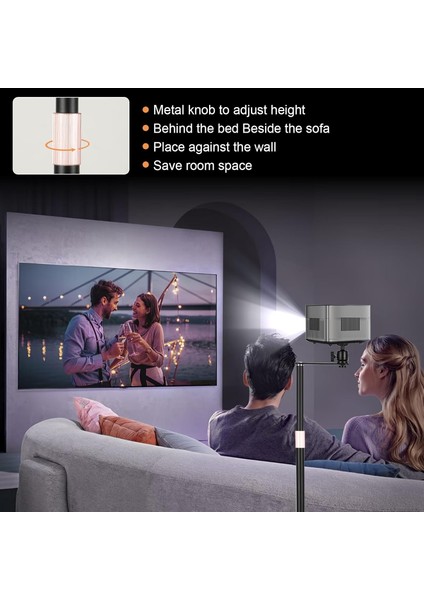 Ayarlanabilir Projektör Standı – 360° Döner Başlık, 90–126 cm Teleskopik Yükseklik, Alüminyum Alaşım Dayanıklı Zemin Sehpası, 5 kg Taşıma Kapasiteli, Kaymaz Tabanlı Tripod TY06 modelleri