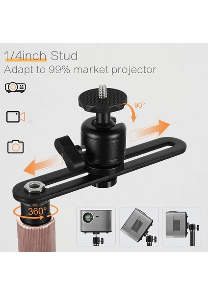 Ayarlanabilir Projektör Standı – 360° Döner Başlık, 90–126 cm Teleskopik Yükseklik, Alüminyum Alaşım Dayanıklı Zemin Sehpası, 5 kg Taşıma Kapasiteli, Kaymaz Tabanlı Tripod TY06 indirimleri
