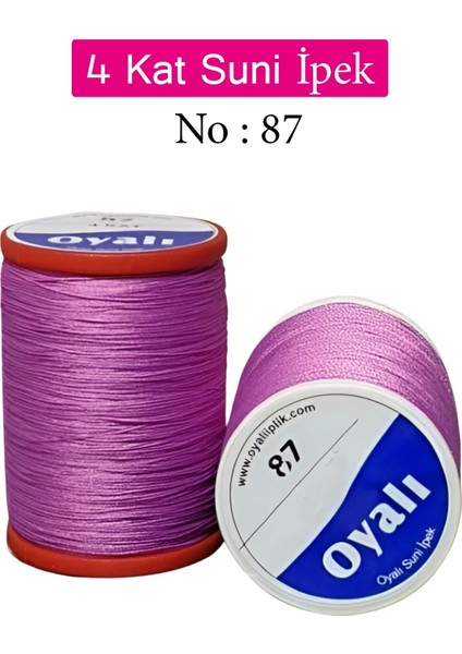 Oyalı 4 Kat Suni Ipek Iplik Iğne Oyası Boncuk Ipi Tığ Oyası No:87