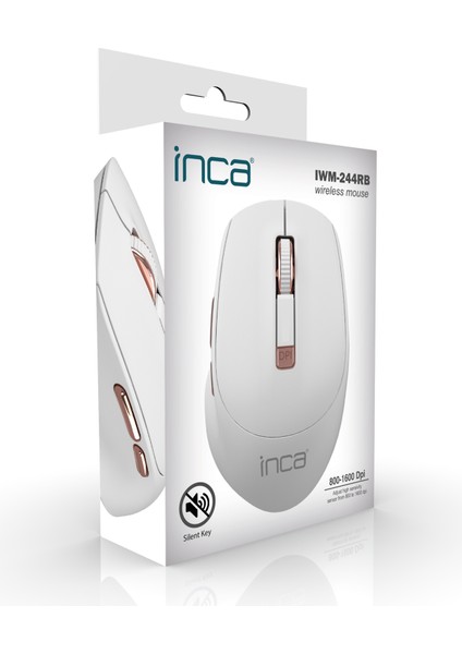 IWM-244R 2.4ghz Kablosuz Optik Mouse | Ergonomik Tasarım, Sessiz Tuşlar, 6d Fonksiyon | 800-1600 Dpı Ayarlanabilir Çözünürlük | Tak-Çalıştır Nano Alıcı | Windows & Mac Os Uyumlu