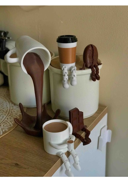Kahve Köşesi Dekoratif 5’li Figür Seti – Eğlenceli Tasarım fiyatları