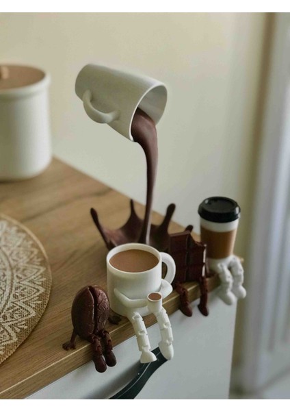 Kahve Köşesi Dekoratif 5’li Figür Seti – Eğlenceli Tasarım modelleri