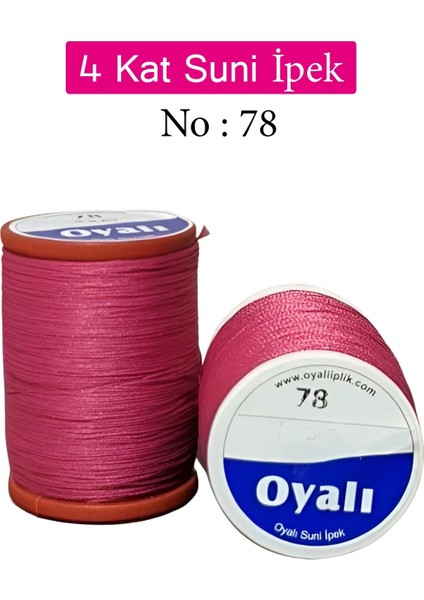 Oyalı 4 Kat Suni Ipek Iplik Iğne Oyası Boncuk Ipi Tığ Oyası No:78